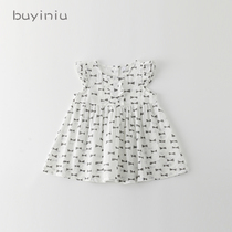 Girl dress summer childrens net red skirt baby summer dress female child foreign girl girl foreign princess dress thin skirt