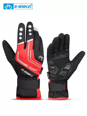 INBIKE riding gloves all finger winter fleece warm touch screen locomotive mountain bike equipment