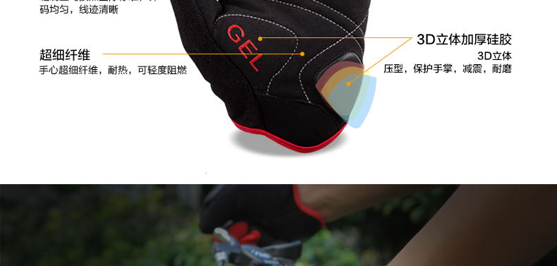 Gants de cyclisme mixte INBIKE - Ref 2239396 Image 50