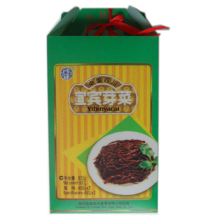 Sichuan special salty pickles Yibin sprouts Chopped Rice Sprouts 900g Plastic Gift Boxes Long Strip Granular Mix