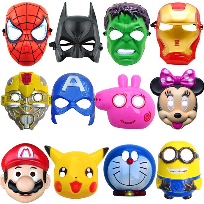 Children's Day Performance Cartoon Animation Spider-Man Minnie Minions Doraemon Pikachu Marvel Mask Children's Day Performance Cartoon Animation Spider-Man Minnie Minions Doraemon Pikachu Marvel Mask