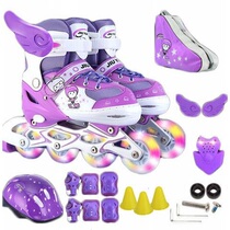 Childrens roller skates full set of childrens sweat roller skates 2-3-4-5-6-7-8-9--year-old boys and girls