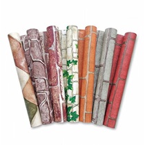 PVC self-adhesive wallpaper 10 m student dormitory decoration artifact waterproof self-attached wall wallpaper brick bedroom refurbbling stickers