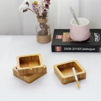 Solid wood ashtray home creative European ashtray wood ashtray restaurant dedicated ashtray commercial