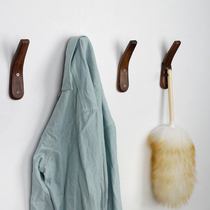 Solid wood adhesive hook hanging clothes hook wall hanging floor coat rack adhesive hook accessories hanging hook row hook creative solid wood hanging clothes