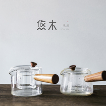 Creative household transparent heat-resistant glass teapot tea set thickened high temperature resistant filter heated tea cooker bubble teapot