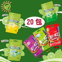 Green Arrow crispy soft heart mints Original spearmint lemon rainbow sugar Sour fruit berry 40g*20 bags of happy candy