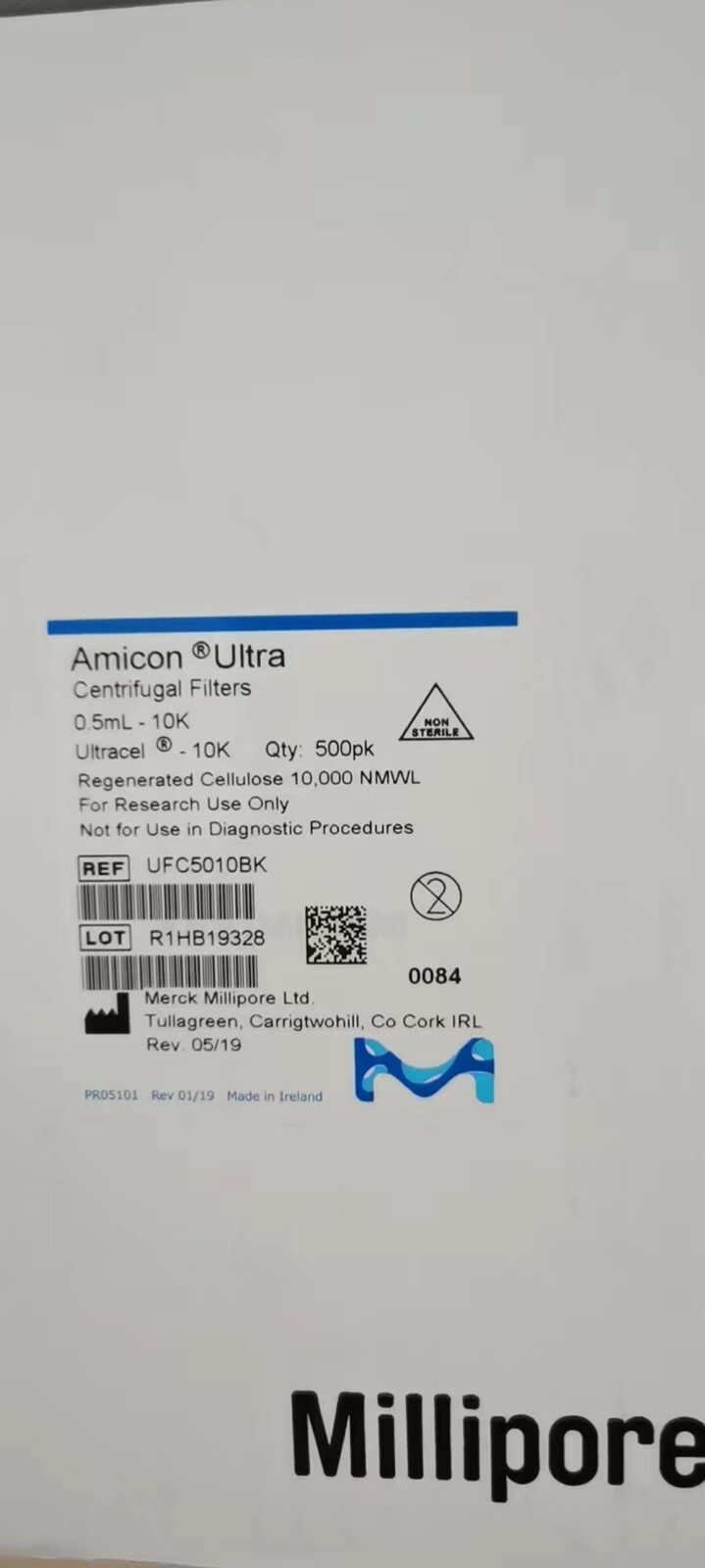 Millipore密理博0.5ml 10KD超滤离心管UFC501096/501024/5010BK