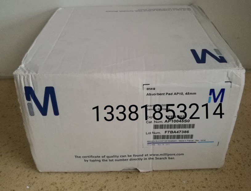 Merck Millipore默克AP10045S0密理博absorbent pad 45mm吸收垫片