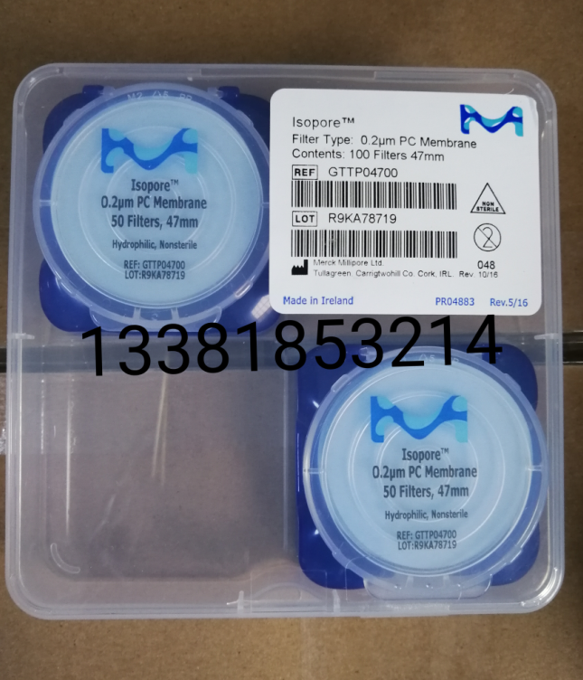 Millipore polycarbonate filter membrane 25 47mm 2um 0 GTTP02500 GTTP02500 GTTP04700