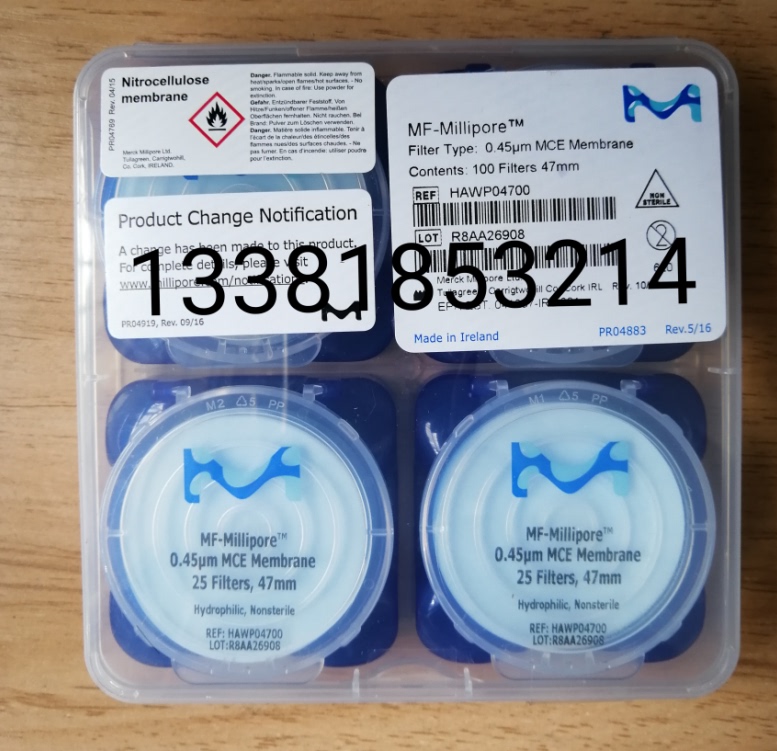 Millipore 0.45Um Mixed Cellulose Filter Membrane Sdi Membrane 47mm Hawp04700