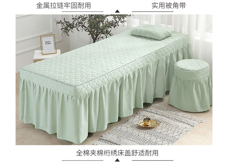 Ưu đãi đặc biệt Khăn trải giường làm đẹp Tensi bốn bộ chăn bông đơn giản bao gồm massage dầu gội cao cấp thời trang 4 bộ - Trang bị tấm khăn trải giường spa cao cấp