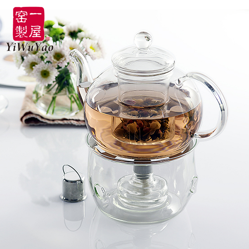 Yiwu kiln high borosilicate heat-resistant glass teapot alcohol lamp base 15CM diameter heating and holding furnace FH-014B