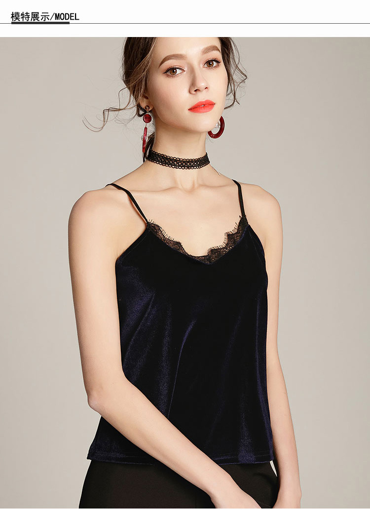 Camisole nữ chạm đáy gợi cảm mùa thu đông cộng với nhung vàng mặc bên trong ren rộng quần áo rộng hàng đầu quần áo nữ