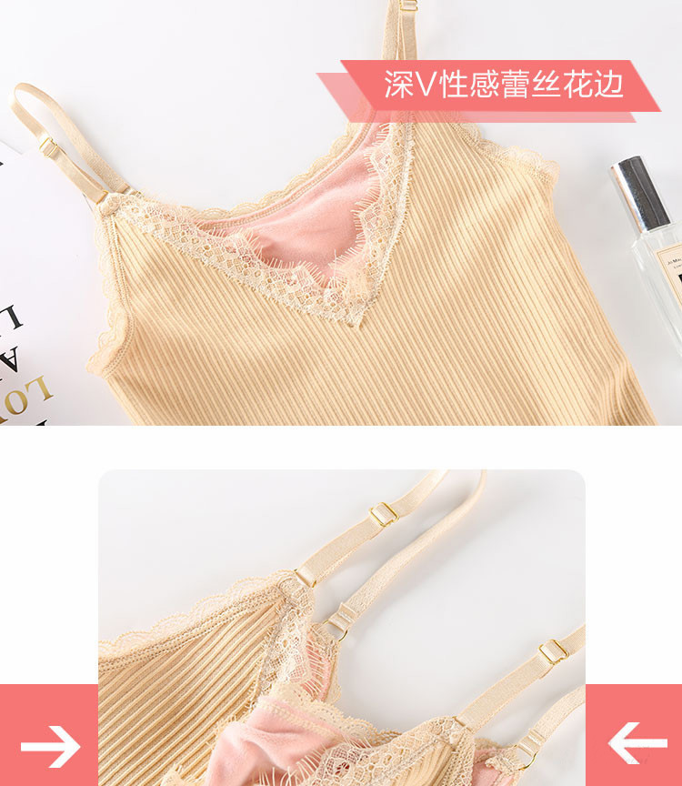 Mùa thu và mùa đông dày cộng với áo ấm nhung của phụ nữ đồ lót chạm đáy đan bên trong cơ thể bó sát làm đẹp ren gợi cảm shop thời trang nữ