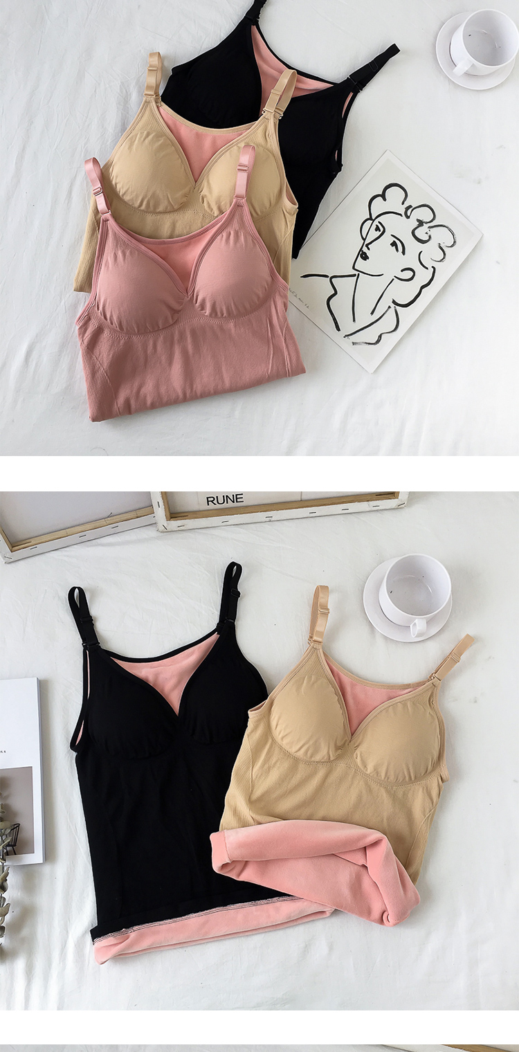 Vest nữ cộng với dây nhung bên trong Đan dày ấm áp ấm áp bó sát đai lạnh ngực áo không tay 2018 mùa đông thời trang công sở nữ cao cấp