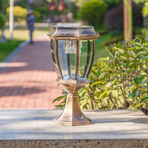 Light control solar lamp Outdoor household wall waterproof column lamp Outdoor garden villa gate courtyard wall courtyard lamp