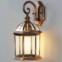 Anti-ancient outdoor wall lamp aisle creative outdoor garden villa garden lamp personality balcony retro waterproof lamp home