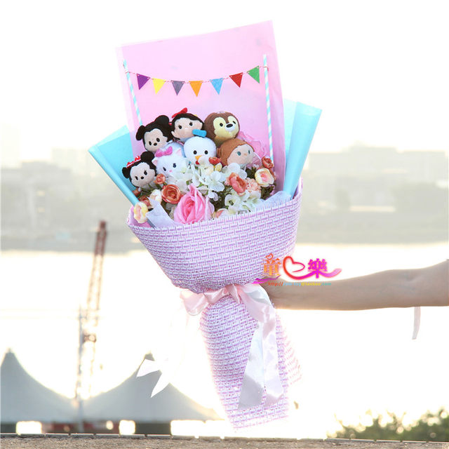 tsum tsum Korean version of Mickey Mouse Donald Duck Paradise Princess cartoon plush doll bouquet loose bouquet
