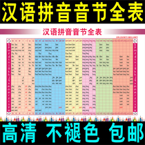 Primary school Pinyin consonants and vowels phonics full table Wall chart Childrens alphabet overall pronunciation syllabus poster
