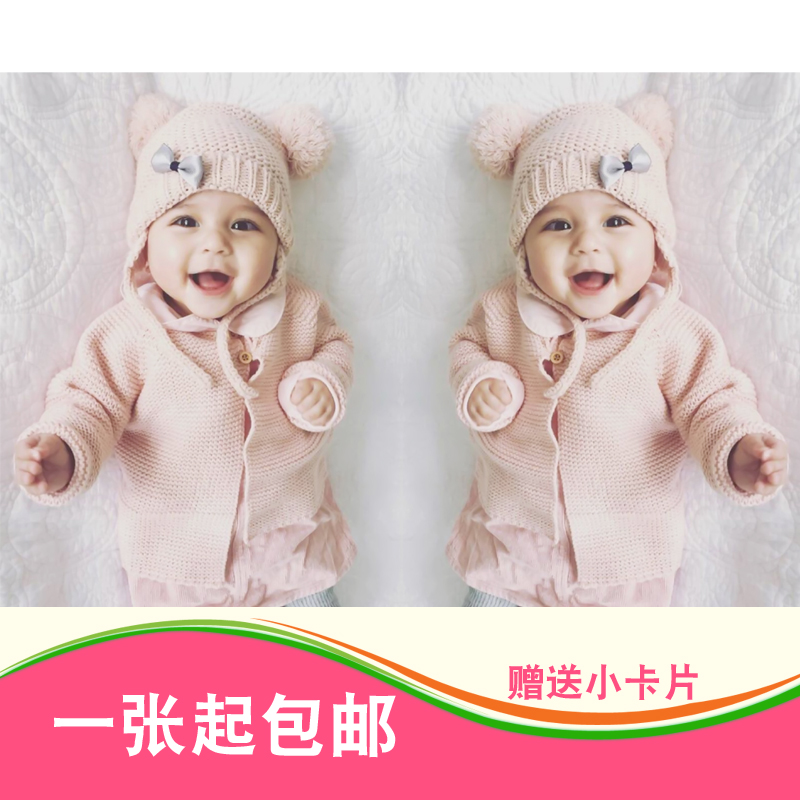 Dragon phoenix baby portrait poster wall paste baby pictorial cute doll picture paste wall for pregnant women twin child painting