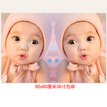 Beautiful female baby pictures Cute baby wall stickers pregnant women prenatal education posters pictorial photos for pregnant adorable baby early education