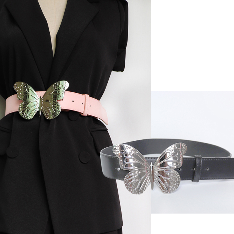 Two-Dimensional Versatile Blazer with Butterfly Decoration, Women's Belt, Sweater, Dress, Jeans, Belt, Fashionable and Simple Two-Dimensional Versatile Blazer with Butterfly Decoration, Women's Belt, Sweater, Dress, Jeans, Belt, Fashionable and Simple