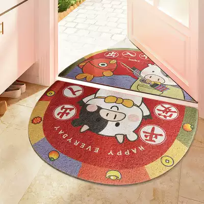 Year of the ox Entry and exit door mat Floor mat Foot mat Doormat entry door Household carpet Wash-free entry door non-slip