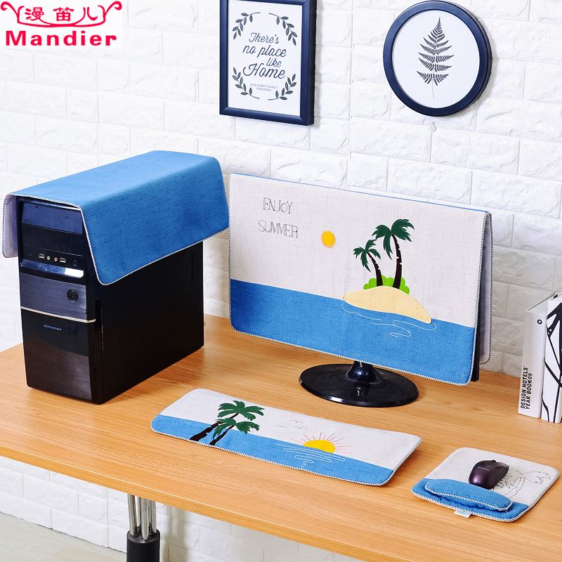 Desktop computer dust cover computer protective cover computer cover cloth computer cloth monitor cute decorative mouse pad