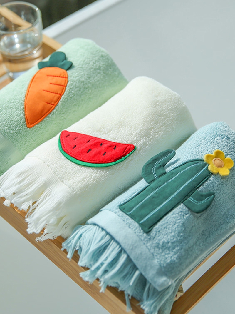 Cotton towel pure cotton wash face household soft absorbent adult wiping hair quick-drying towel cute girl student