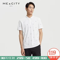 MECITY chính thức cửa hàng hàng đầu nam mycity mùa hè mitiy thêu cotton ngắn tay áo polo - Polo áo polo nam đẹp