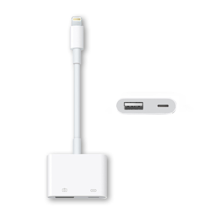 Suitable for Apple mobile phone OTG adapter switching line data line external connection type sound effect card U disc USB microphone