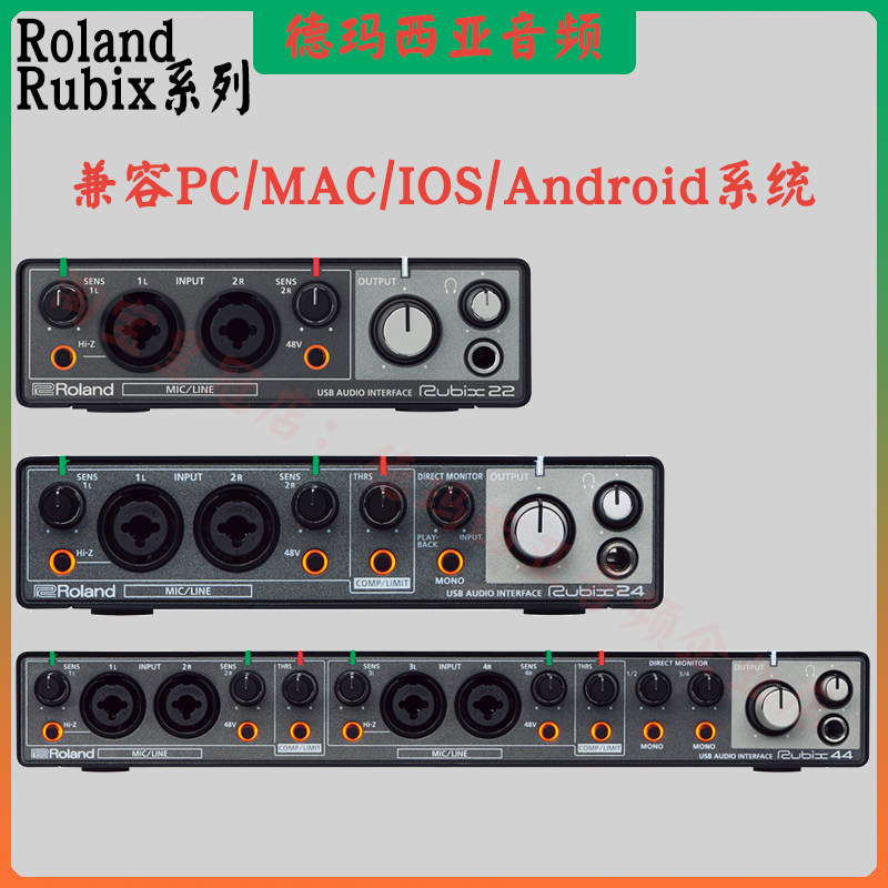 Roland Rolland RUBIX22 24 44 USB external professional sound card recording soundworthy audio interface sound card
