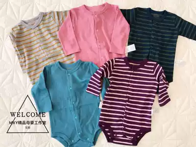 Export Japanese will suck the fabric of men and women Baby children striped triangle climbing cotton shirt