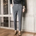 Mùa xuân 2020 quần tây nam slim fit quần chính thức Anh phiên bản Hàn Quốc của quần âu thẳng giản dị hoang dã - Quần