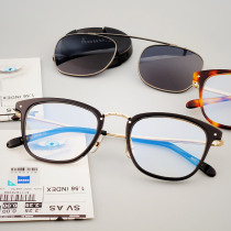 Cattle goods Japan Zhongjin YP glasses frame male myopia pure titanium nose rest frame female widened large size comfortable