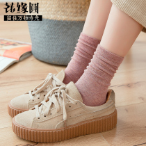 Japanese medium tube thin cotton stockings deodorant sweat absorption high top Korean autumn black spring and summer pile socks female ins tide