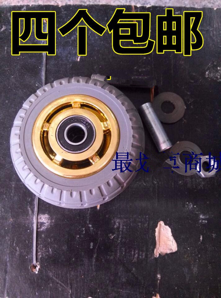 4 inch wheels 4 inch rubber wheel single wheel sheet double bearing wheel diameter 10 cm width 3 5 cm