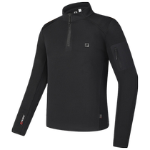 Huang Jingyus same FILA half-zip long-sleeved top 2024 new autumn outdoor sports sun protection long T