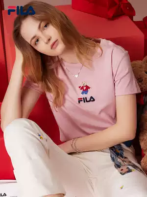 FILA Fila official women's short-sleeved T-shirt 2021 spring new comfortable skin-friendly classic knitted short-sleeved shirt