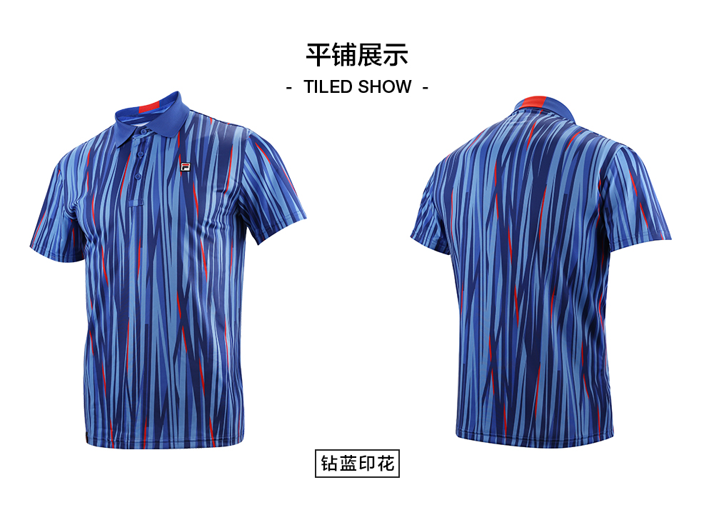 PHIM ATHLETICS Fila nam ngắn tay POLO 2019 mùa thu mới đan áo sơ mi ngắn tay - Áo polo thể thao áo polo nữ form rộng có cổ