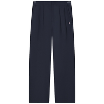 FILA official womens woven trousers 2024 summer new fashion simple casual basic wide-leg pants