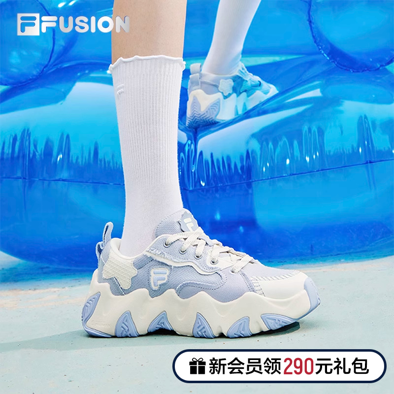 FILA FUSION File Tide Card Women's Shoes Thick Bottom Sails Shoes 2023 New Daddy Shoes SeaStar Sneakers-Taobao