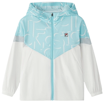 FILA KIDS FILA childrens clothing boys sun protection clothing 2024 autumn new childrens sports hooded jacket trendy
