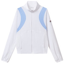 FILA KIDS FILA childrens clothing big childrens jacket 2024 autumn new childrens sports running knitted top