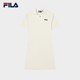 FILA 공식 여성 니트 드레스 2024 여름 신상 패션 슬림핏 폴로 칼라 반소매 스커트