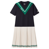 FILA KIDS FILA Childrens Clothing Girls Dresses 2024 Autumn New Childrens Versatile Fashion Knitted Skirt