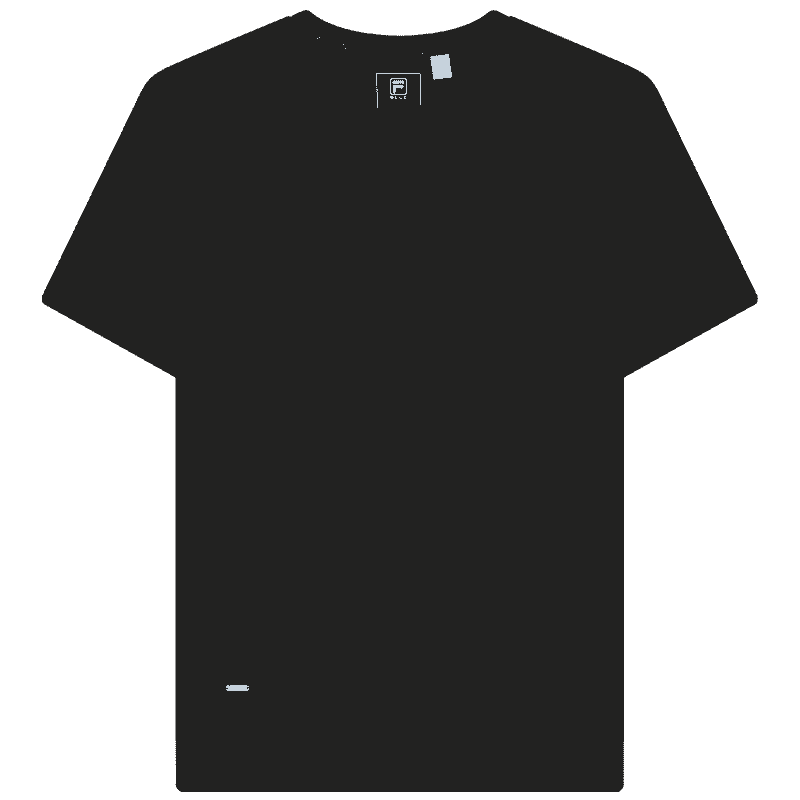 FILA official mens knitted short-sleeved shirt 2024 autumn new fashion casual simple business basic T-shirt