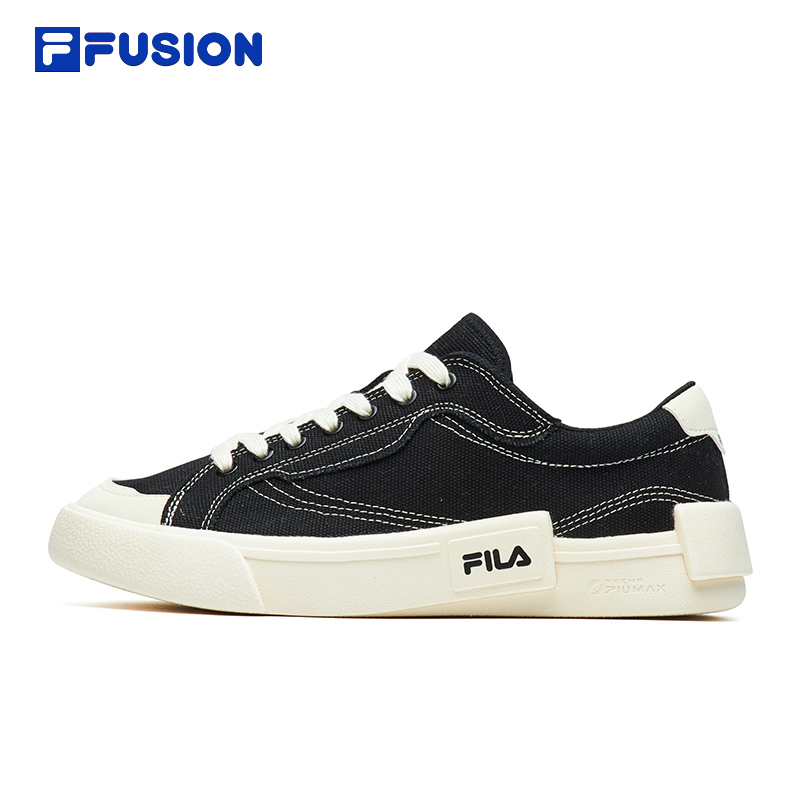 Fila Fusion Trendy Brand Pop Canvas Shoes Women's Sneakers Lightweight Casual Sneakers Black Men's Shoes