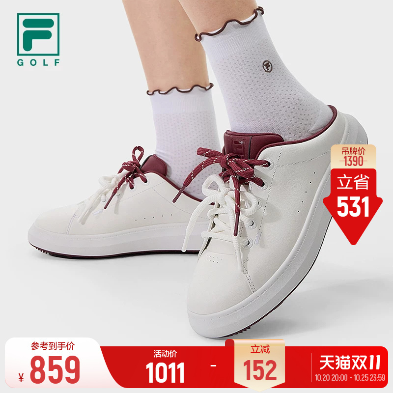 Fila 1911丨Fila Mule Slippers 26 Autumn New Women's Golf Shoes Slip-On Birkenstock Shoes